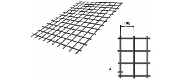 Сетка сварная (дорожная) 100х100х4мм 1,5х2м купить с доставкой в Большое Грызлово