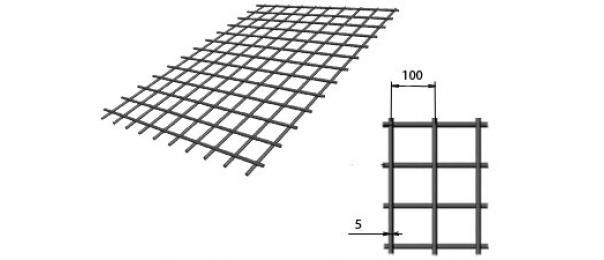 Сетка сварная (дорожная) 100х100х5мм 1,5х2м купить с доставкой в Большое Грызлово