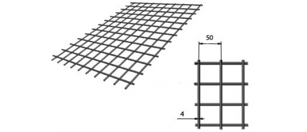 Сетка сварная (дорожная) 50х50х4мм 1х2м купить с доставкой в Большое Грызлово